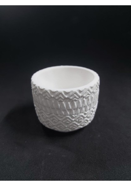 Motifli Saksı 8 x 6 cm