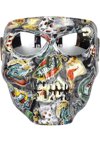 Motosiklet Gözlükleri Açık Binicilik Motokros Kafatasları Gözlük Gri (Yurt Dışından) fiyatları