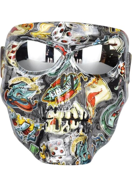 Motosiklet Gözlükleri Açık Binicilik Motokros Kafatasları Gözlük Gri (Yurt Dışından) indirimleri