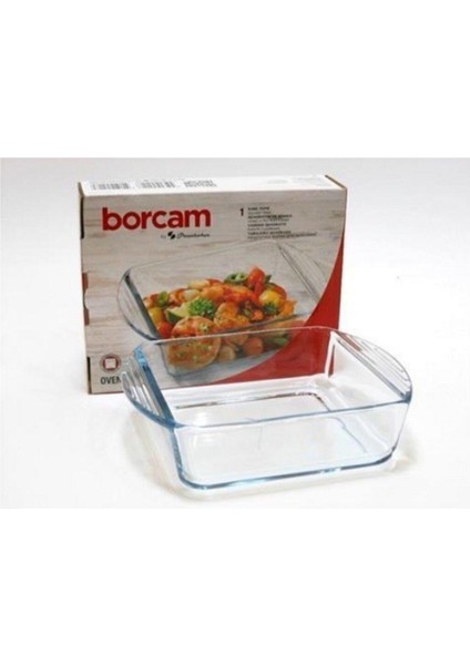 59854 Kare Borcam Tepsi 1040 cc Uzunluk 210 En 164 mm Yükseklik 5,5 cm