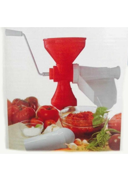 Kırmızı Koldan Çevirmeli Ev Tipi Pratik Salça Yapma Makinesi fiyatları