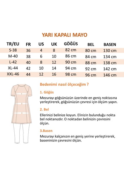 Rivamera 3’lü Siyah Yarı Kapalı Tesettür Elbise Mayo R2215