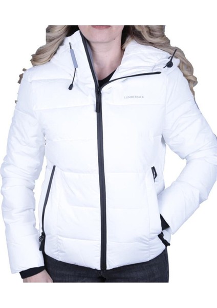 Apreski Coat Kadın Kısa Mont Kaban Beyaz V7