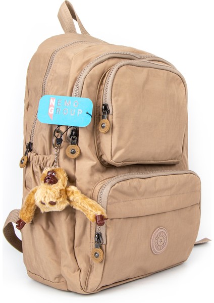 Unisex Orta Boy Suya Dayanıklı Krinkıl Laptop, Seyahat, Okul Çantası
