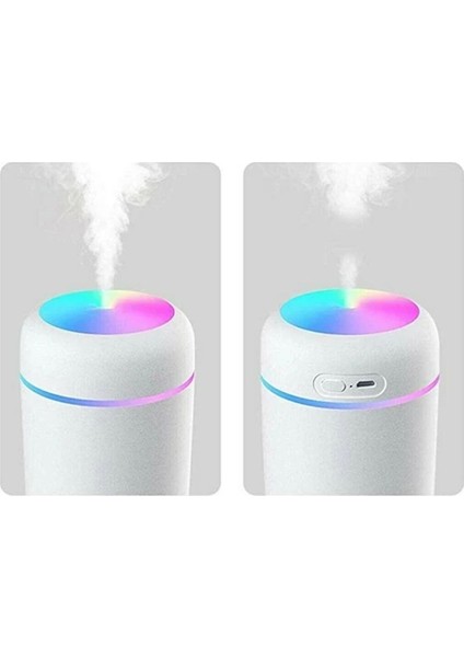 H2O Humidifier 300 ml Ulrasonik Hava Nemlendirici Buhar Makinesi ve Aroma Difüzörü