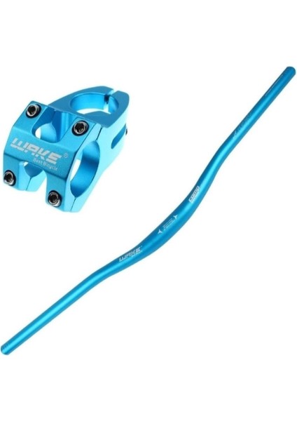 Bisiklet Aksesuar Wake 78CM Gidon+Gidon Boğazı (Mavi)