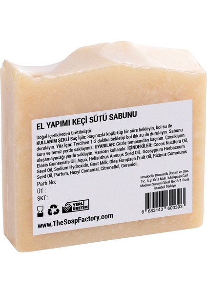 İpek Seri El Yapımı Keçi Sütü Sabunu 100 g x 3 Adet (Toplam 300 g) - Lüks - Bütün Cilt Tiplerine Uygun - Soğuk Sıkım - Üstün Cilt Bakımı