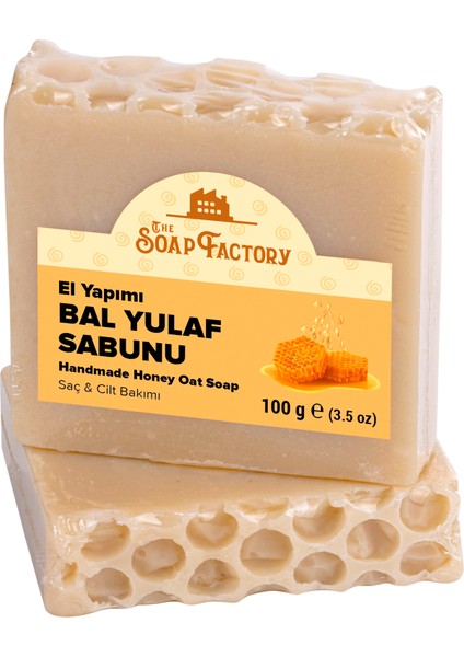 İpek Seri El Yapımı Bal Yulaf Sabunu 100 g x 3 Adet (Toplam 300 g) - Lüks - Çevre Dostu - Bütün Cilt Tiplerine Uygun - Soğuk Sıkım - Üstün Cilt Bakımı - Bitkisel