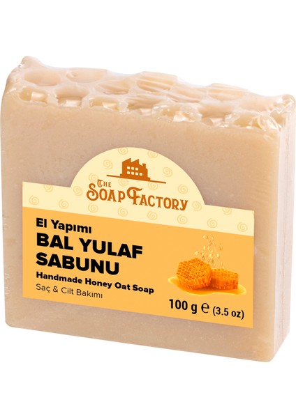 İpek Seri El Yapımı Bal Yulaf Sabunu 100 g x 3 Adet (Toplam 300 g) - Lüks - Çevre Dostu - Bütün Cilt Tiplerine Uygun - Soğuk Sıkım - Üstün Cilt Bakımı - Bitkisel