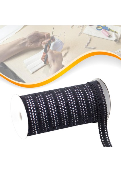 Elastik Bant 12MM 10 Metre Yüksekliğinde Elastikiyet Dıy Siyah Için Örgülü Ağır Streç (Yurt Dışından) fırsatları