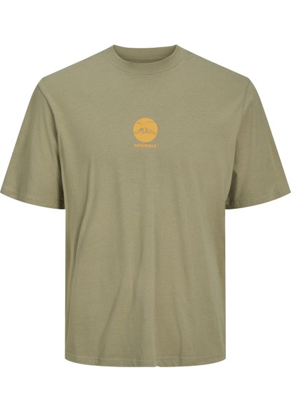 Jorspıkes Tee Ss Crew Neck Mc Yeşil Erkek T-Shirt 12230725-Silve