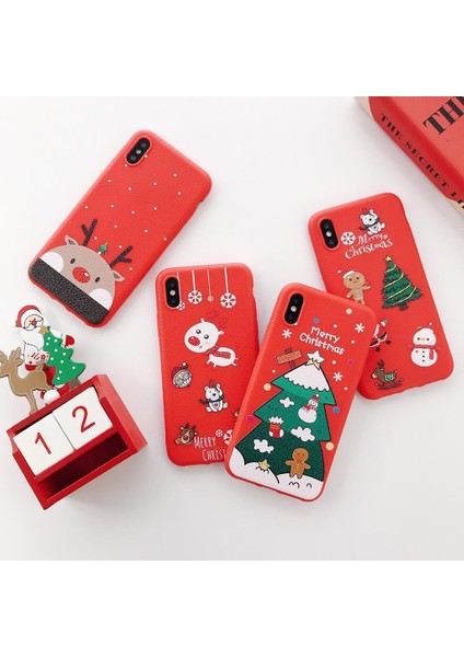 Xr/xs/xs Max Için Sevimli Noel Yumuşak Tpu Şok Geçirmez Arka Kasa Kapağı (Yurt Dışından)