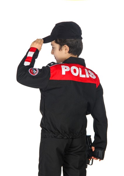 Yunus Polis Kostümü Çocuk Üniforması Kırmızı