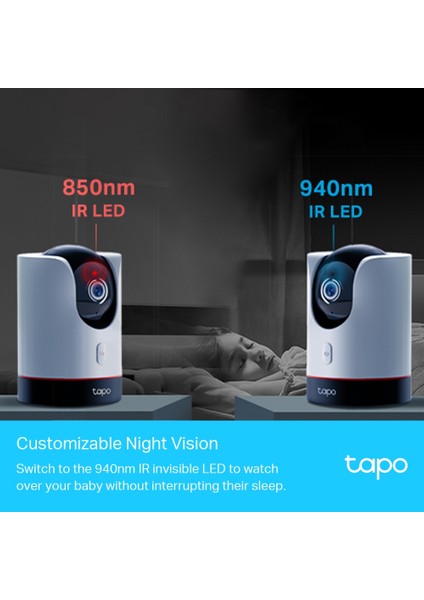 Tapo C225, 2K QHD Wi-Fi Güvenlik Kamerası, Yapay Zeka Desteği, Hareket Tespit ve Takibi, 360°, Renkli Gece Görüşü, Çift Yönlü Sesli İletişim, Bulut/Yerel Depolama, Bebek Ağlaması Tespiti