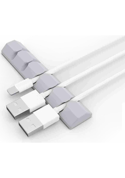 Kablo Klipsleri Kablo Organizatörü USB Kablo Organizatörü USB Şarj Cihazı Tel Kablo Tutucu (Yurt Dışından)