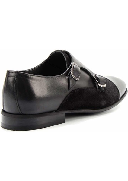 Siyah Siyah Süet Leather Erkek Klasik Ayakkabı E01755122803
