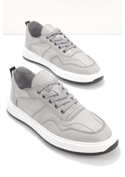 Gri Leather Erkek Casual Ayakkabı E01810197303