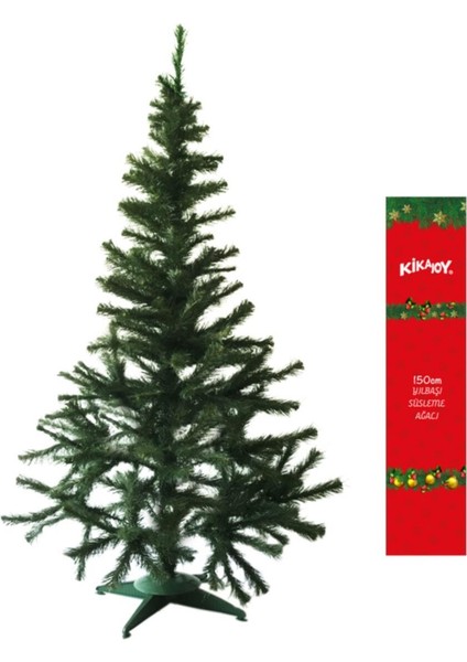 Yılbaşı Çam Ağacı 150 cm 247 Dal Plastik Ayaklı