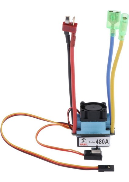 480A Hız Denetleyicisi 540/550/775 Motor T Fişi Için Su Geçirmez Fırçalı Esc (Yurt Dışından)