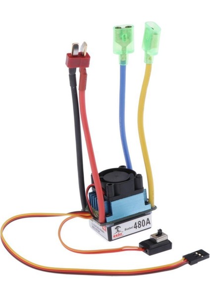 480A Hız Denetleyicisi 540/550/775 Motor T Fişi Için Su Geçirmez Fırçalı Esc (Yurt Dışından)