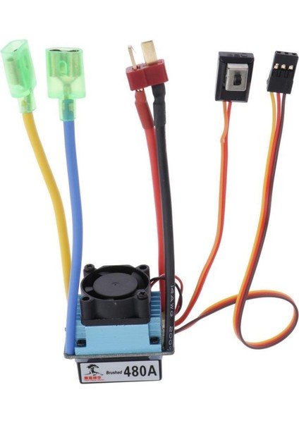 480A Hız Denetleyicisi 540/550/775 Motor T Fişi Için Su Geçirmez Fırçalı Esc (Yurt Dışından)