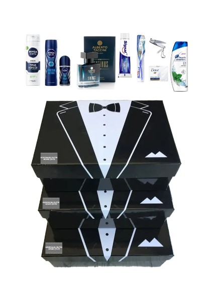 Erkek Bakım Seti - Damat Çeyiz Bohça Nişan Damat Kutu Seti