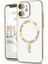 Apple iPhone 12 Mag Safe Özellikli Lens Korumalı Luxury Silikon Kılıf - Beyaz 1