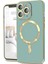 Apple iPhone 14 Pro Max Mag Safe Özellikli Lens Korumalı Luxury Silikon Kılıf - Turkuaz 1
