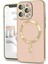 Apple iPhone 14 Pro Mag Safe Özellikli Lens Korumalı Luxury Silikon Kılıf - Rose Gold 1