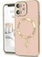 Apple iPhone 12 Mag Safe Özellikli Lens Korumalı Luxury Silikon Kılıf - Rose Gold 1