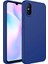 Xiaomi Redmi 9A Kapak Renkli Metal Kamera Çerçeveli First Class Içi Kadife Lasnman Kılıf - Lacivert 1