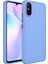 Xiaomi Redmi 9A Kapak Renkli Metal Kamera Çerçeveli First Class Içi Kadife Lasnman Kılıf - Lila 1