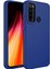 Xiaomi Redmi Note 8 Kapak Renkli Metal Kamera Çerçeveli First Class Içi Kadife Lasnman Kılıf - Lacivert 1