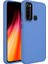 Xiaomi Redmi Note 8 Kapak Renkli Metal Kamera Çerçeveli First Class Içi Kadife Lasnman Kılıf - Petrol Mavisi 1