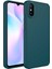 Xiaomi Redmi 9A Kapak Renkli Metal Kamera Çerçeveli First Class Içi Kadife Lasnman Kılıf - Yeşil 1