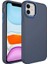 Apple iPhone 11 Kapak Renkli Metal Kamera Çerçeveli First Class Içi Kadife Lasnman Kılıf - Petrol Mavisi 1