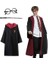 Harry Potter Gryffindor Kapişonlu Çocuk Kostüm + Asa + Gözlük Seti 5-6 Yaş (Clz) 1