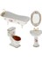 4x 1/12 Ölçekli Bebek Evi Küvet Tuvalet Lavabosu Ayna Banyo Mobilya Oyuncakları (Yurt Dışından) 1
