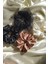 Kadın Lastikli Saten Simit Scrunchie Saç Toka Seti 1