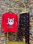 Kız Çocuk Kedi Baskılı %100 Pamuk Pijama Takımı 2