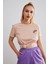 Unisex Iguana Bej Nakışlı T-Shirt 4