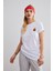 Unisex Sam Beyaz Nakışlı T-Shirt 2