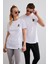 Unisex Snoopy Beyaz Nakışlı T-Shirt 3