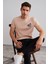 Unisex Yin Yang Balık Bej Nakışlı T-Shirt 3