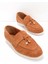 Taba Süet Leather Kadın Loafer Ayakkabı K01274225302 1