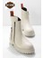 Beige Leather Kadın Bot & Bootie HD0777003903 1