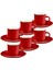 Kısmet Kırmızı 6 Kişilik Kahve Fincan Takımı 90 Ml 3