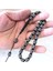 Koleksiyonluk Erzurum Oltu Taşı Tesbih Gümüş İşlemeli Tesbih 8x12 mm 4