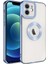 iPhone 11 ile Uyumlu Kılıf Kamera Korumalı Logo Gösteren Colored Z-Omega Kapak Mavi Açık 1