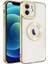 iPhone 11 ile Uyumlu Kılıf Kamera Korumalı Logo Gösteren Colored Z-Omega Kapak Gold 1